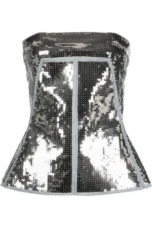Rick Owens Sequin-embellished bustier top