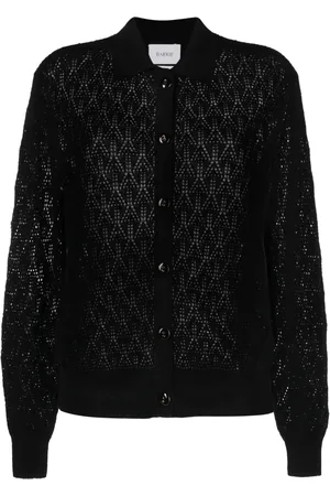 Barrie Pointelle-knit cashmere top