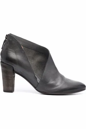 ROBERTO DEL CARLO 95mm cut-out zipped pumps