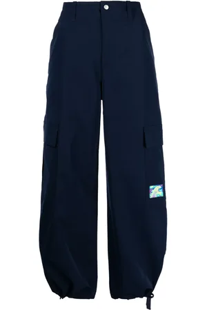 AGNÈS B. Logo-patch straight-leg cargo trousers