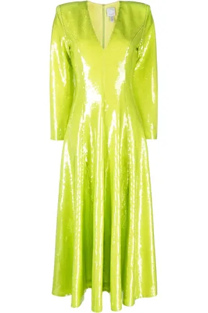 HUISHAN ZHANG Andy sequinned V-neck midi dress