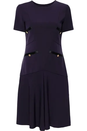 CHANEL 2000s drop waist flared hem dress