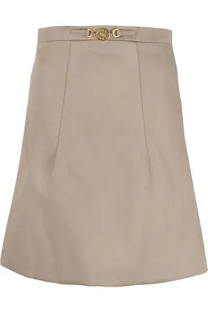 Patou Logo-plaque high-waisted skirt