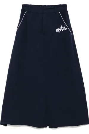 AGNÈS B. Side pleated skirt