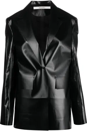 Kassl Editions High-shine single-breasted blazer