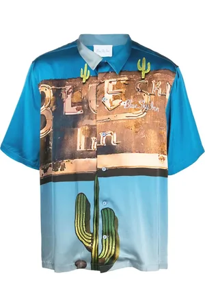 BLUE SKY INN Photograph-print short-sleeved shirt