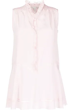 SHIATZY CHEN Silk ruffle-detail sleeveless blouse