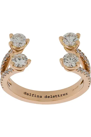 DELFINA DELETTREZ 18kt rose Dots Diamond pave ring