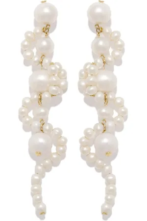 COMPLETEDWORKS 18kt -plated The Mist pearl earrings