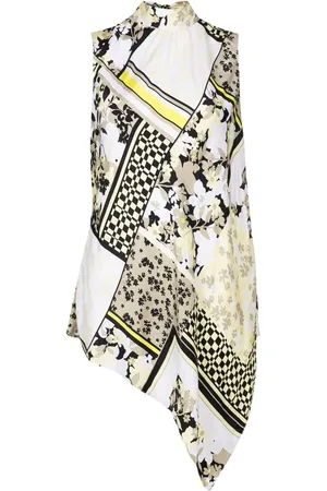 HUGO BOSS Scarf-print sleeveless blouse