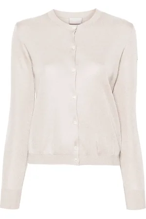 Moncler Logo-patch metallic cardigan