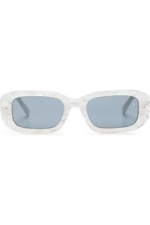 Chiara Ferragni Marbled rectangle-frame sunglasses