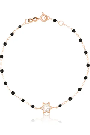GIGI CLOZEAU 18kt rose gold diamond star beaded bracelet