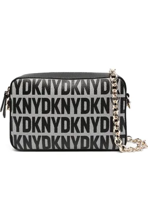 DKNY Sara logo-print leather crossbody bag