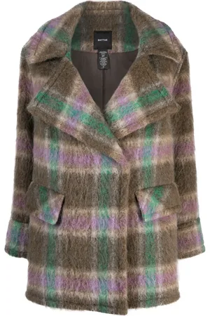 SMYTHE Blanket Car plaid-check double-breasted coat