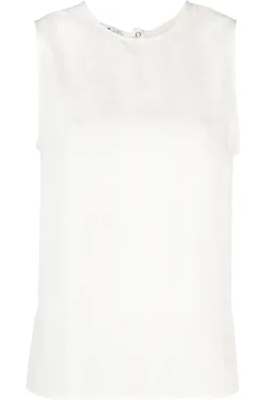 Etro Pegaso-embroidered silk vest top