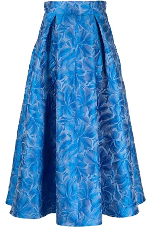 TALBOT RUNHOF Floral print ankle-length skirt