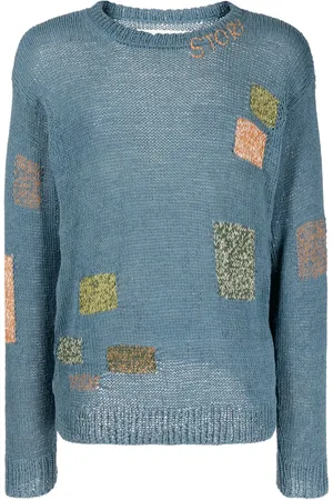 Story Spinning geometric intarsia-knit jumper
