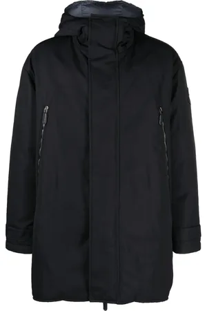 Giorgio Armani Logo-embroidered padded coat
