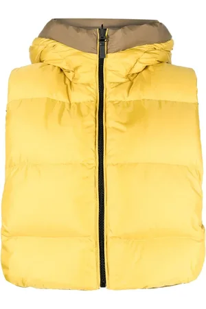 YVES SALOMON Logo-print reversible padded gilet