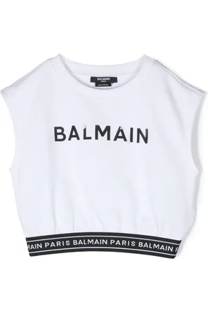 Balmain Logo-print cotton top