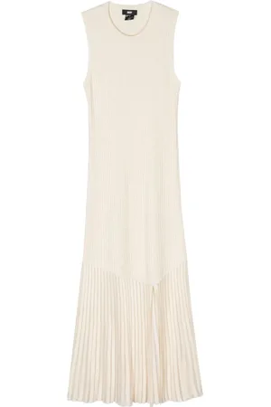 DKNY Sleeveless ribbed-knit maxi dress