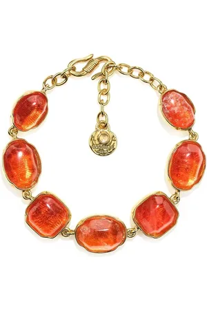 Goossens Cabochons faceted-quartz bracelet
