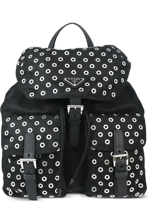 Prada 2010s triangle-logo backpack