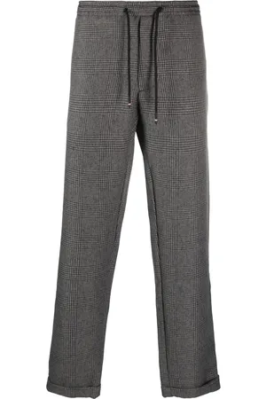 Tommy Hilfiger Logo-embroidered checked trousers