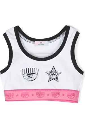 Chiara Ferragni Rhinestone-embellished cropped top