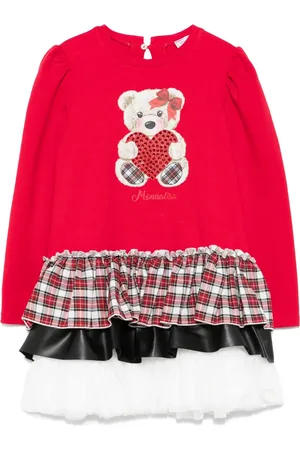 MONNALISA Teddy bear-print dress