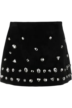 VIVETTA Crystal-embellished high-waist miniskirt