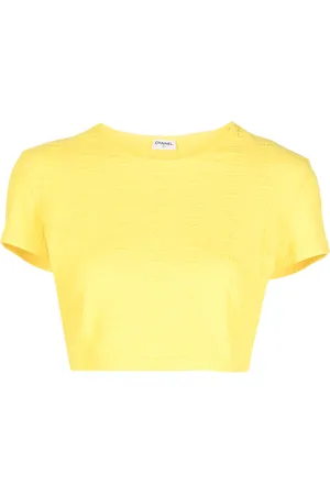 CHANEL 1997 CC logo-embroidered cropped T-shirt