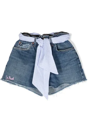 MC2 SAINT BARTH Arizona belted denim shorts
