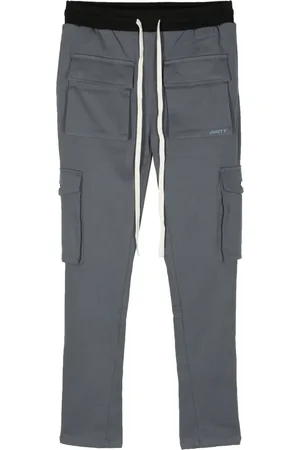 MOUTY Logo-embroidered drawstring cargo trousers