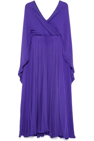 VALENTINO GARAVANI Pleated silk-georgette gown