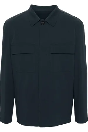 LARDINI Textured cotton shirt jacket