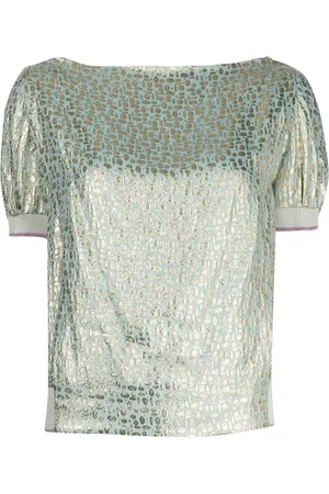 LOUIS VUITTON Metallic-threading jacquard blouse
