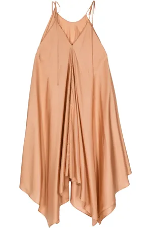 Shanshan Ruan Asymmetric silk dress