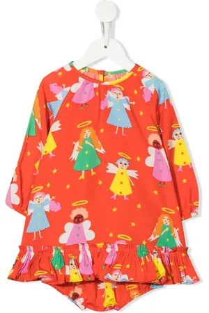Stella McCartney Angel-print ruffled dress