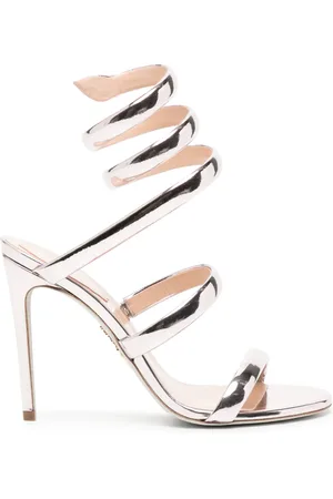 RENE CAOVILLA Cleo 100mm metallic-finish sandals