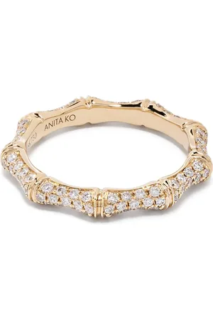 Anita 18kt yellow Bamboo diamond ring