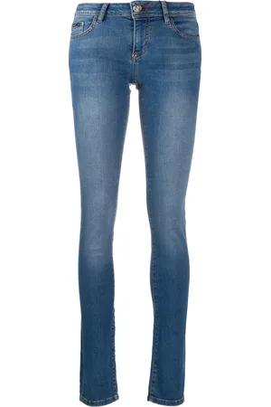 Philipp Plein Teddy patch-embellished skinny jeans
