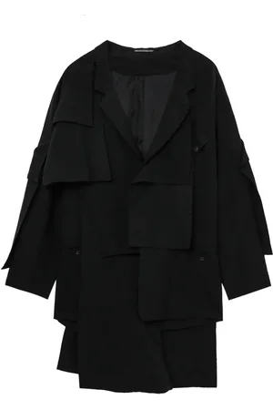 YOHJI YAMAMOTO Cut-out layered coat