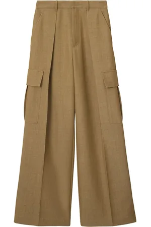 Burberry Wide-leg wool cargo trousers
