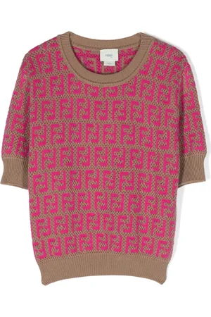 Fendi Monogram-pattern short-sleeve sweater