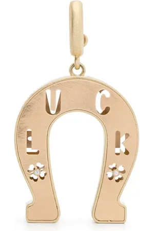 Lauren Rubinski 14K yellow Horseshoe diamond pendant