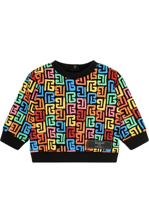 Balmain Monogram-jacquard sweatshirt