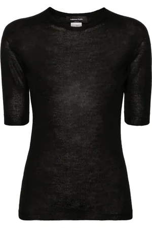 Fabiana Filippi Short-sleeve fine-knit sweater