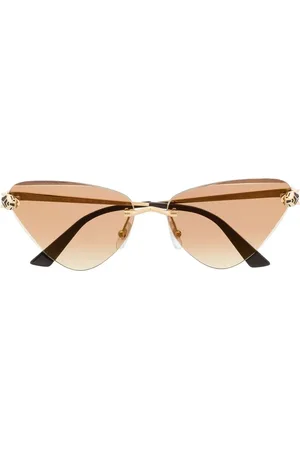 Cartier Panther-plaque cat-eye sunglasses